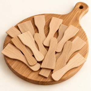Lot de 20 spatules à raclette en hêtre