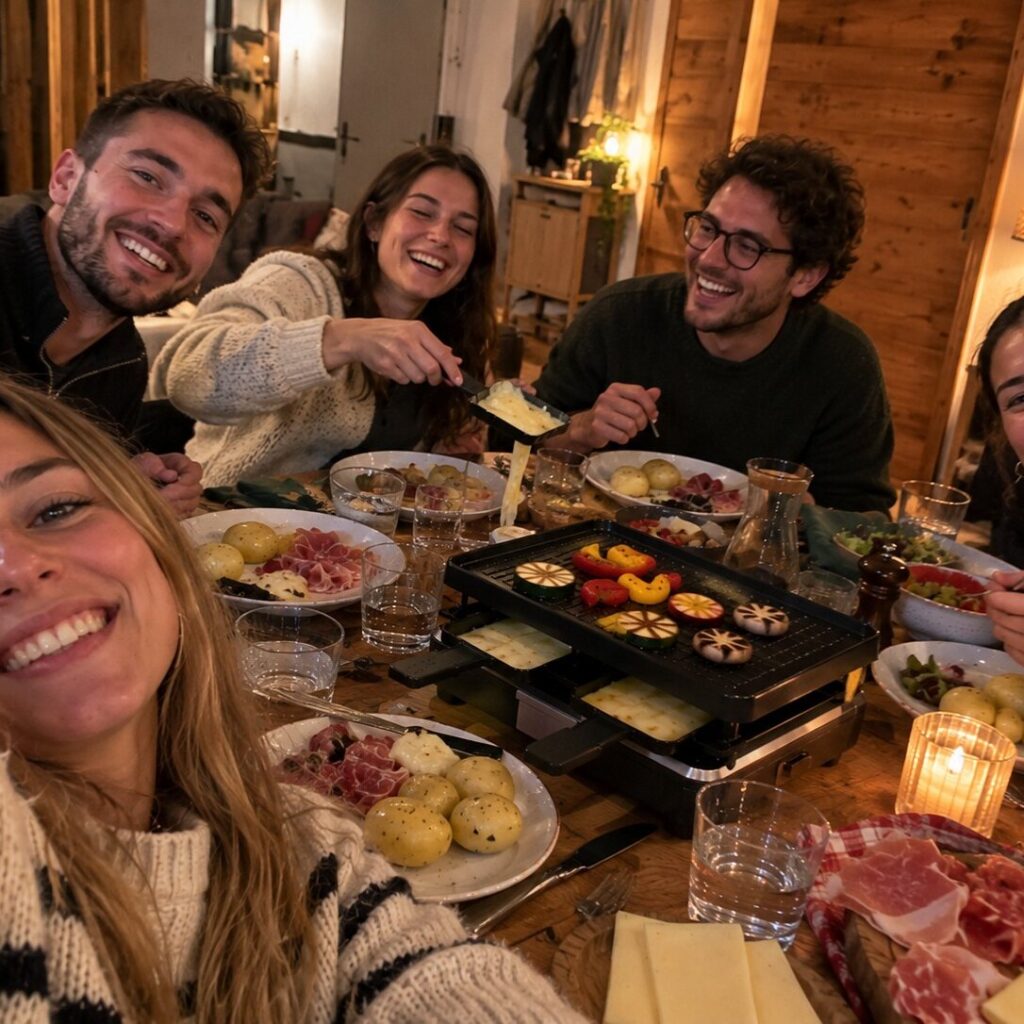 Ambiance de soirée raclette (photo d’illustration)