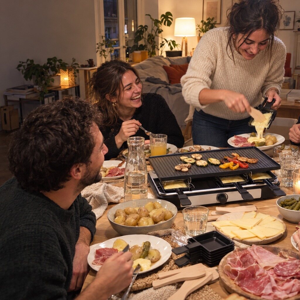 Ambiance de soirée raclette (photo d’illustration)